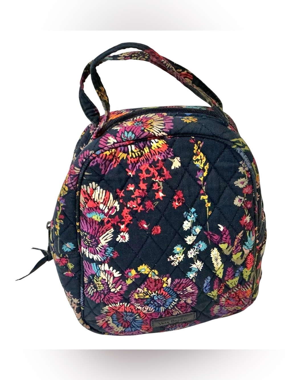 Vera Bradley Retired Midnight Wildflowers Lunch Bunch Insulated Lunch Bag Cooler